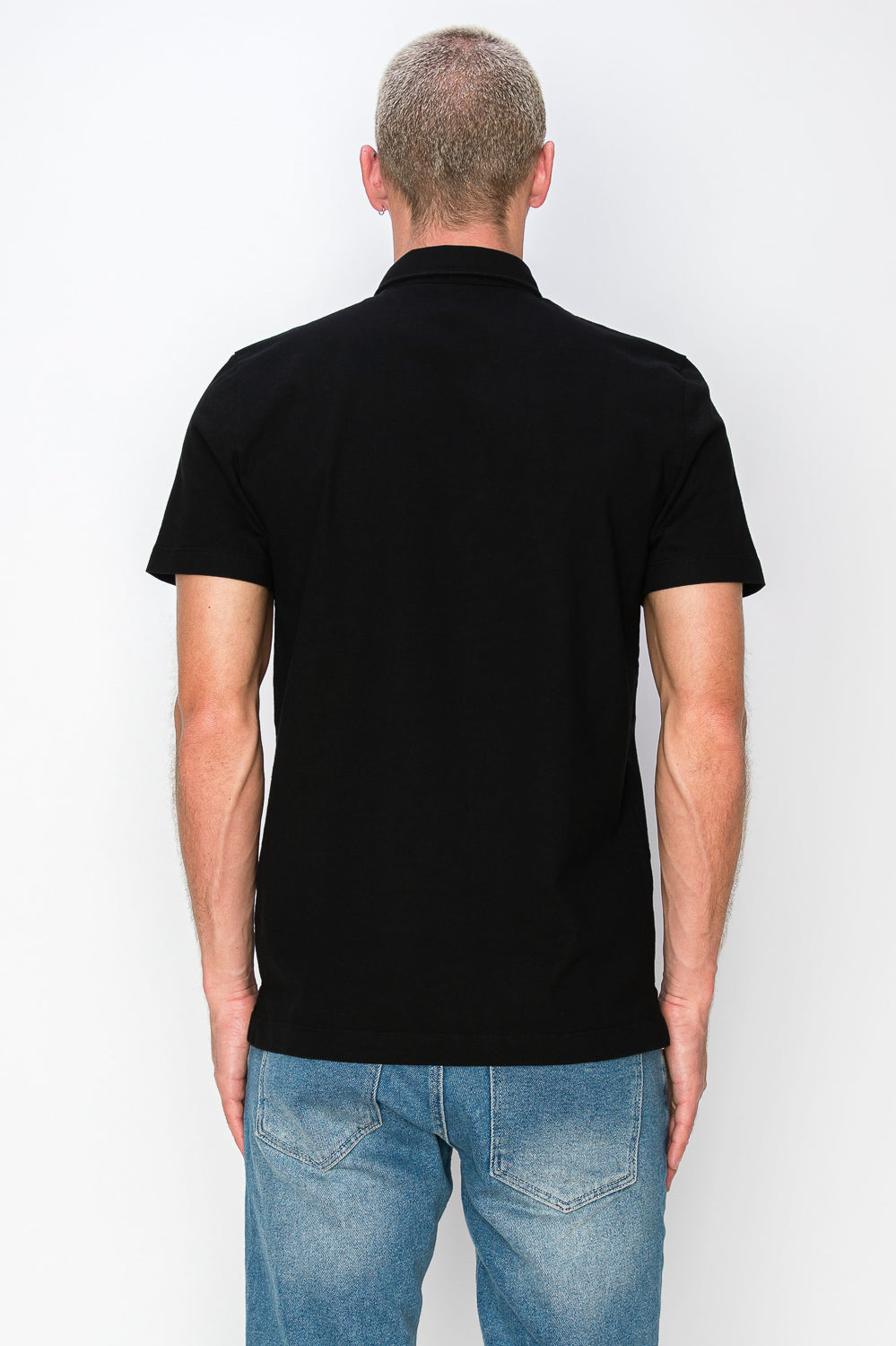 Men's Garment-Dyed Slub Cotton Polo T-Shirt