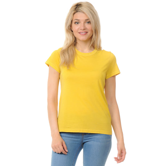 Slim Fit Crew Neck T-Shirt with Binded Neckline