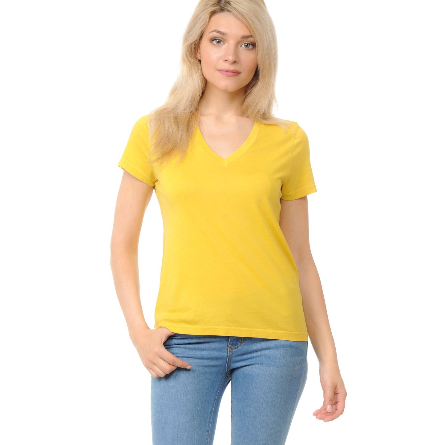 Garment-Dyed V-Neck T-Shirt