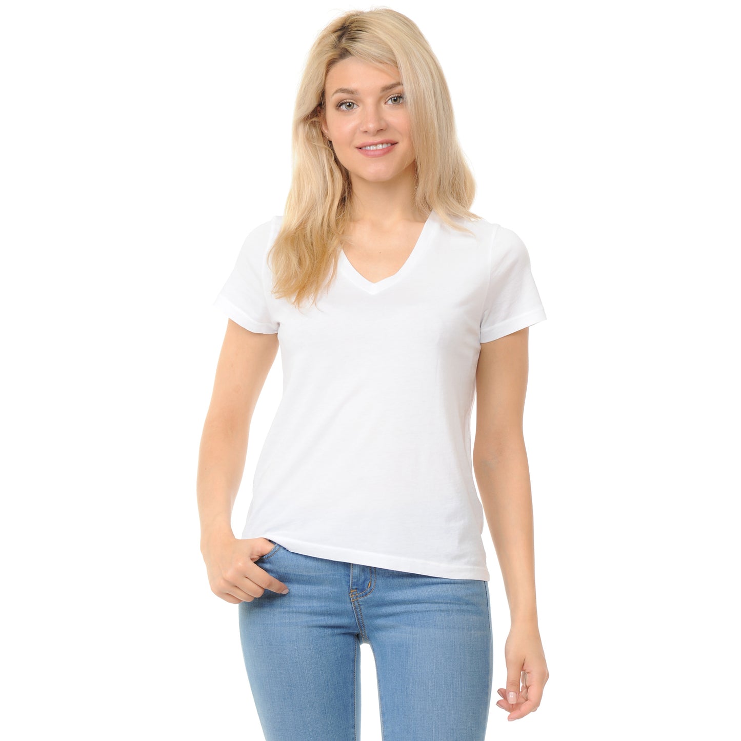 Garment-Dyed V-Neck T-Shirt