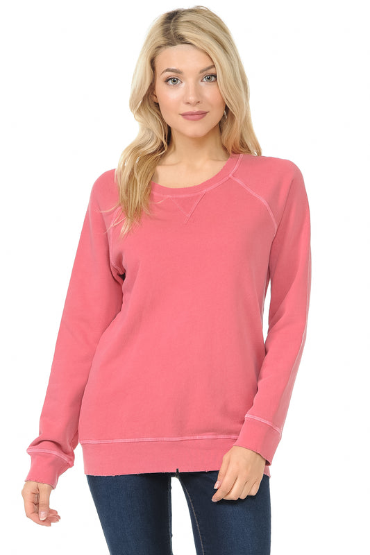 Garment-Dyed Vintage Pullover Sweatshirt